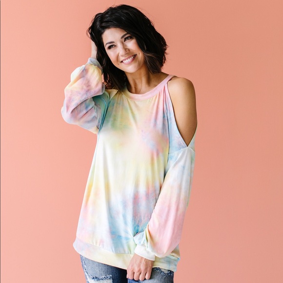 Make a Splash Top in Aqua + Coral - Picture 2 of 8